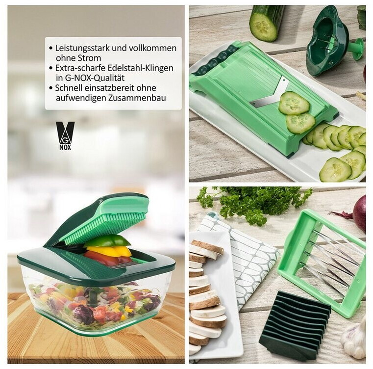 Genius Nicer Dicer Chef Deluxe Gemüseschneider 28-tlg. Set mit Glasschale (A06236) ab 129,94 € (Oktober 2026)