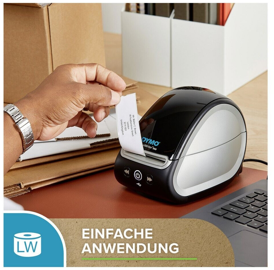 DYMO LW 30256 – Pinke Versandetiketten, 4x2-5/16", 2 Rollen à 300, Direkt Thermal