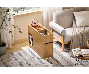 SoBuy Beistelltisch schmal mit Tablett & Schublade, natur (FBT158-N) ab 77,55 € (Oktober 2026)