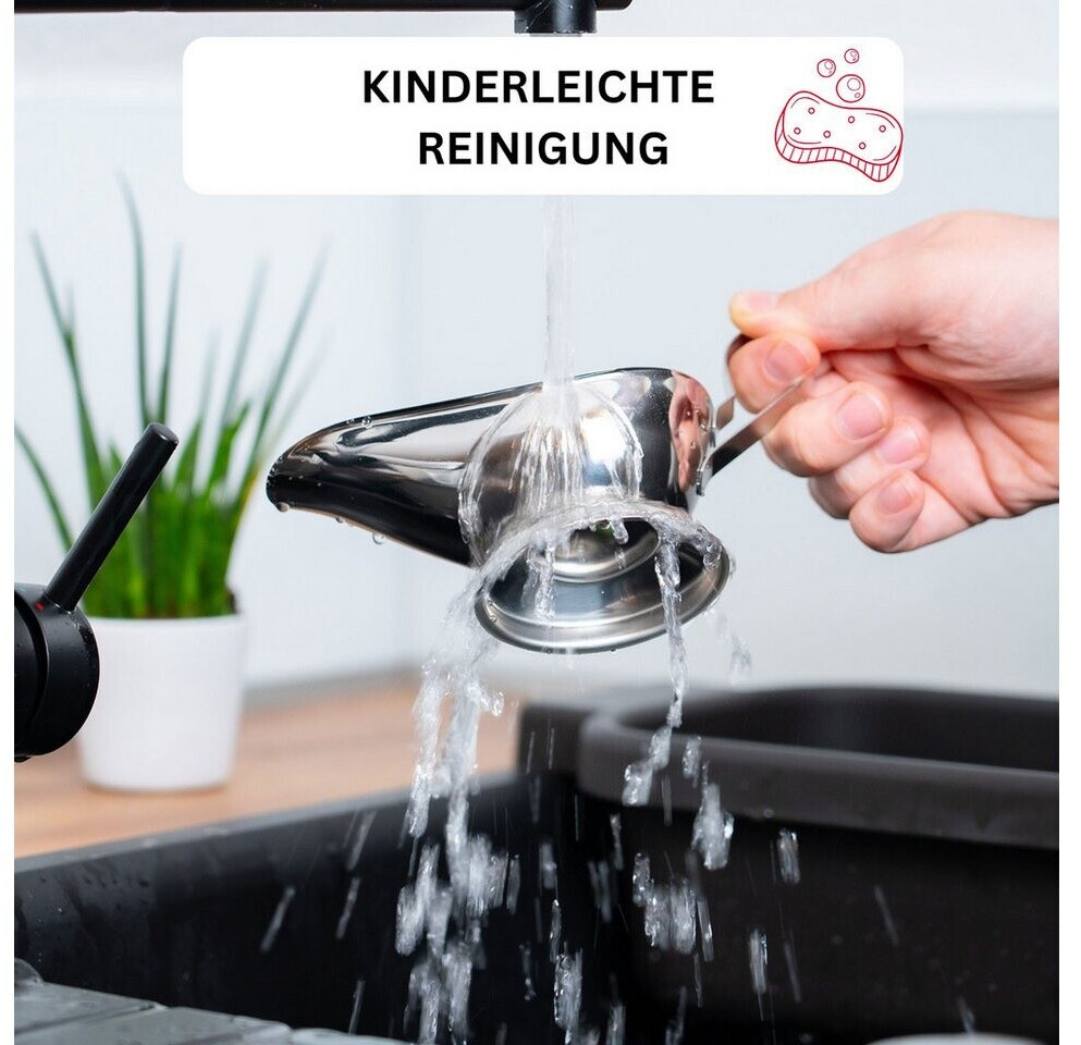Westmark Sauskom 350 Ml – Druppelvrij Schenken, Roestvrij Staal, Vaatwasbestendig, Zilver