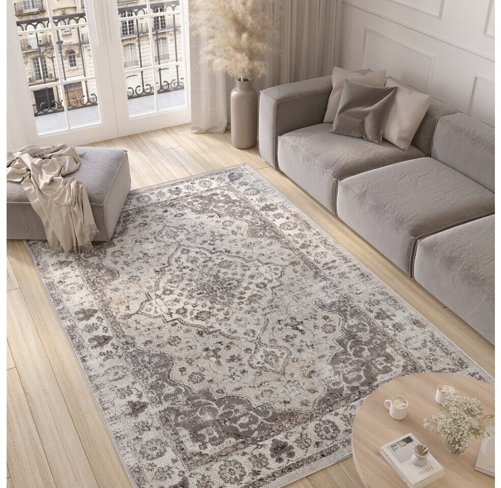 Tapiso Valley Kurzflor-Teppich hellgrau, Vintage Ornamental, 160x220cm (VALLEY) ab 75,99 € (Oktober 2026)