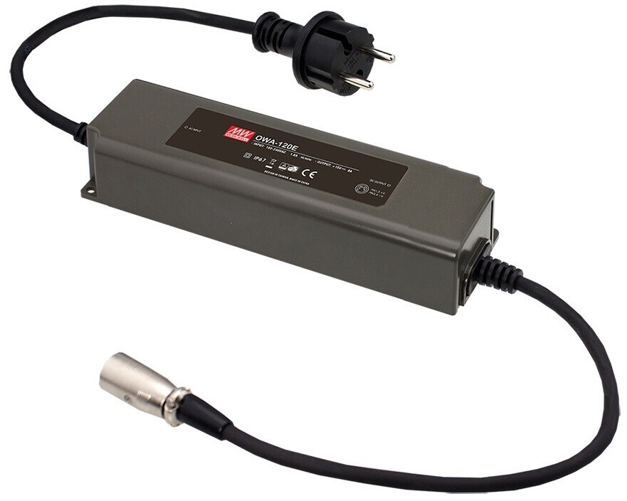 Mean Well OWA-120E-30 Tischnetzteil – 30V DC, 4A, 120W – IP67, Kunststoff, Für LED & Co.