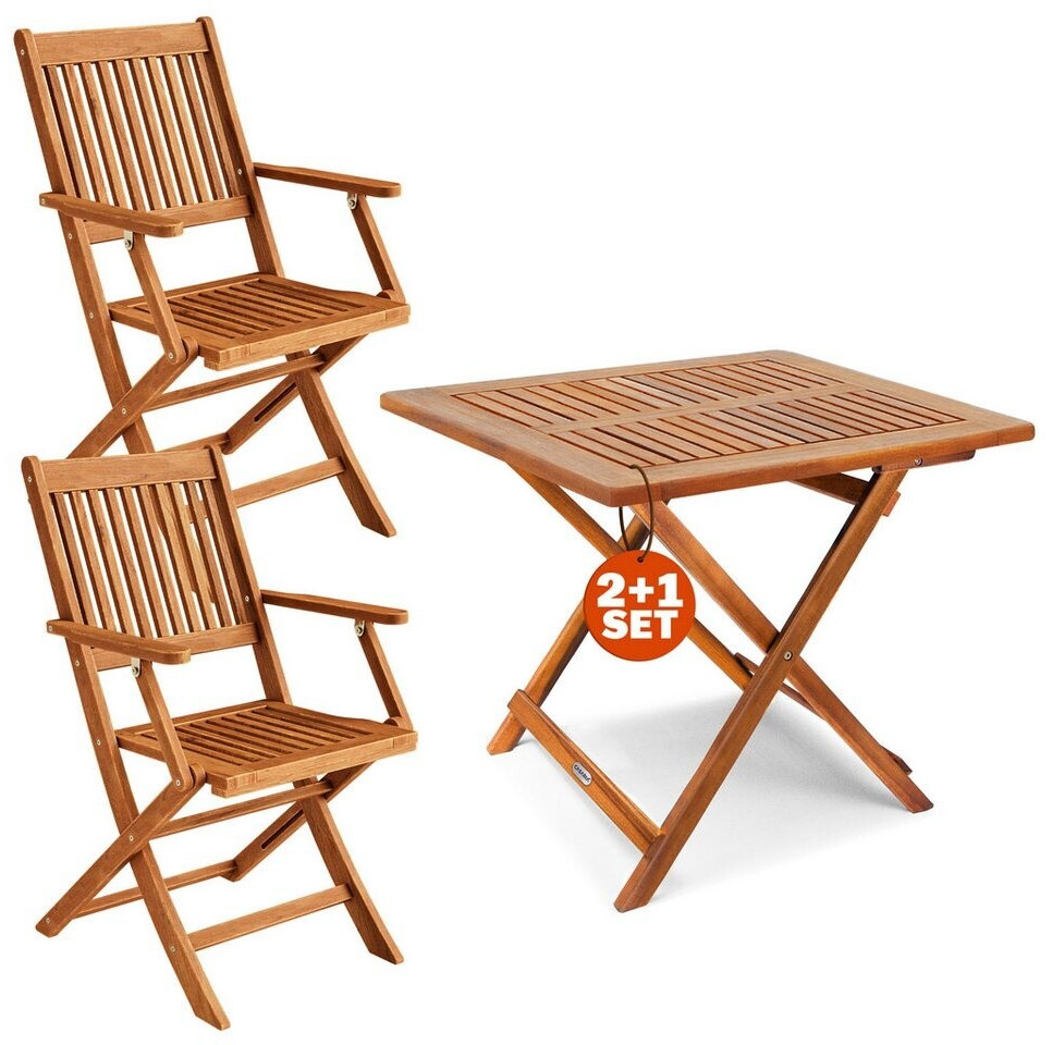 Casaria Balkonmöbel-Set 3-tlg. Akazie klappbar 70x70cm (997602) ab 104,95 € (Oktober 2026)