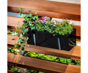 Kadax Blumenkasten aus Kunststoff, 18,5x56cm, schwarz, mit Halterungen ab 28,99 € (Oktober 2026)