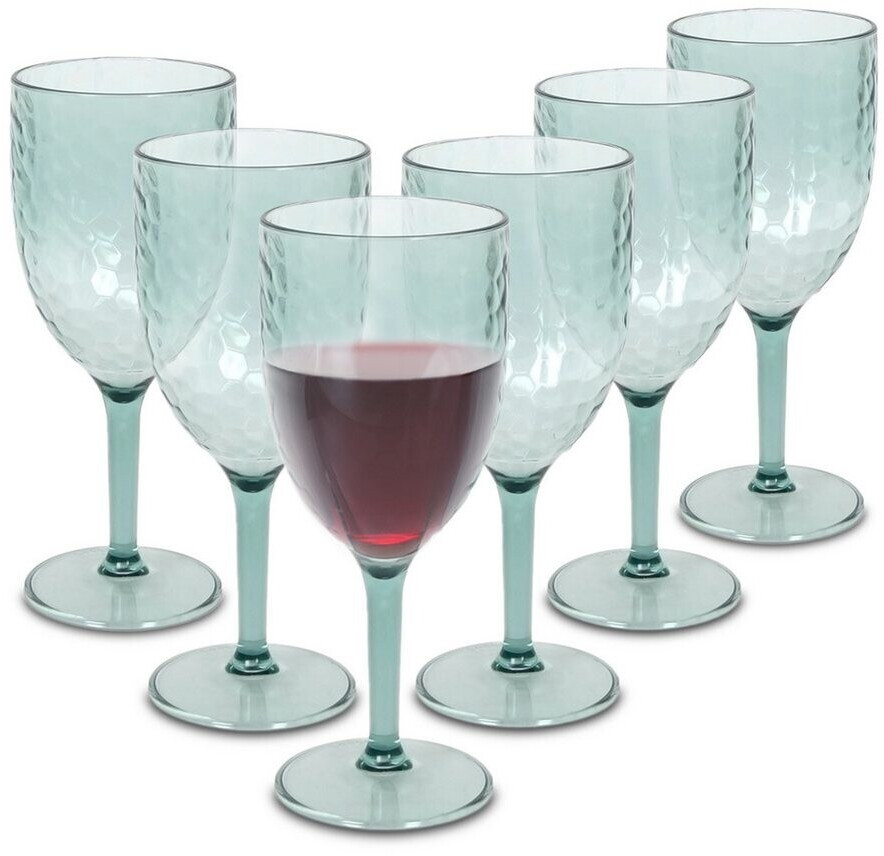 Spetebo Camping Weinglas Kunststoff, transparent grün, 350ml, 6er-Set ab 18,95 € (Oktober 2026)