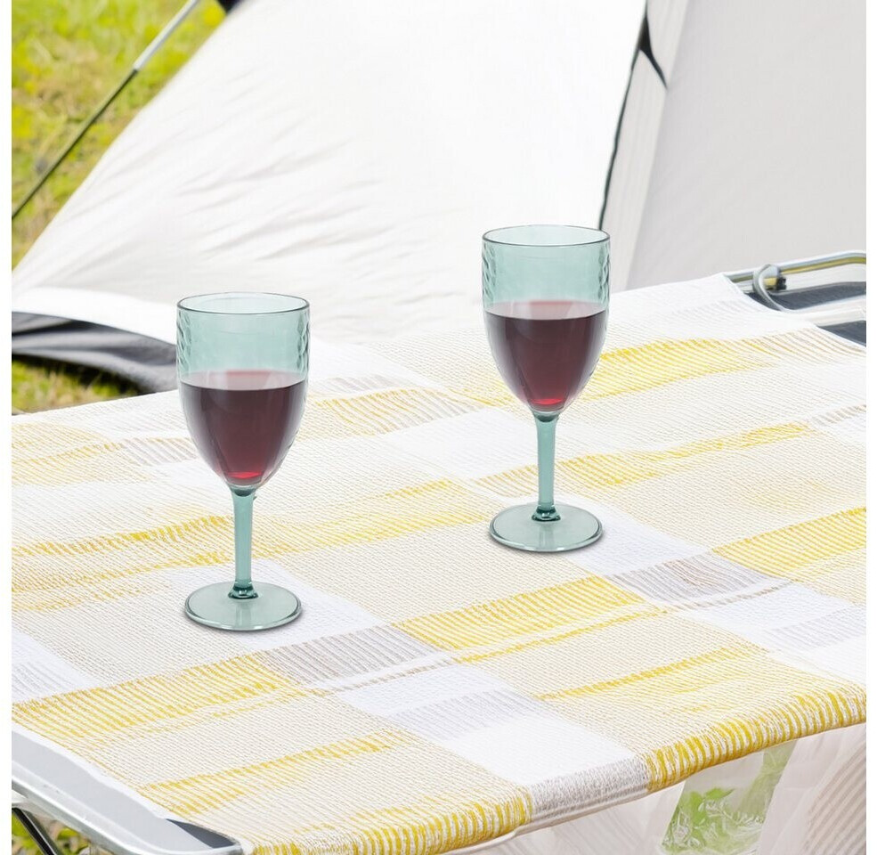 Spetebo Camping Weinglas Kunststoff, transparent grün, 350ml, 6er-Set ab 18,95 € (Oktober 2026)