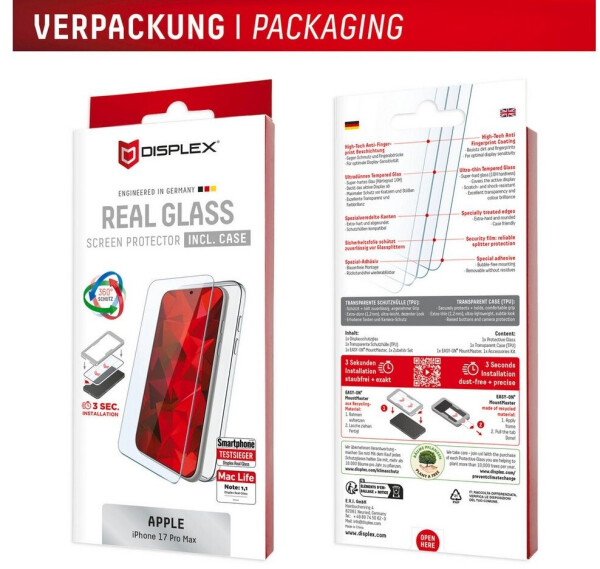 Displex Real Glass MM+Case für iPhone 17 Pro Max (02270), Bild 11