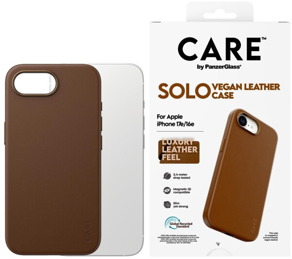 PanzerGlass CARE Solo Case braun, iPhone 16e/17e (CR46076)