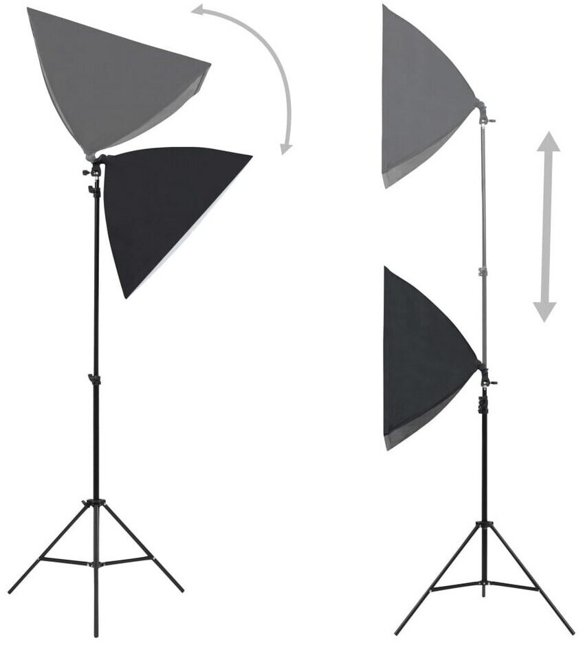 vidaXL Fotostudio-Set mit Softboxen und Hintergrundsystem (3055059) ab ...
