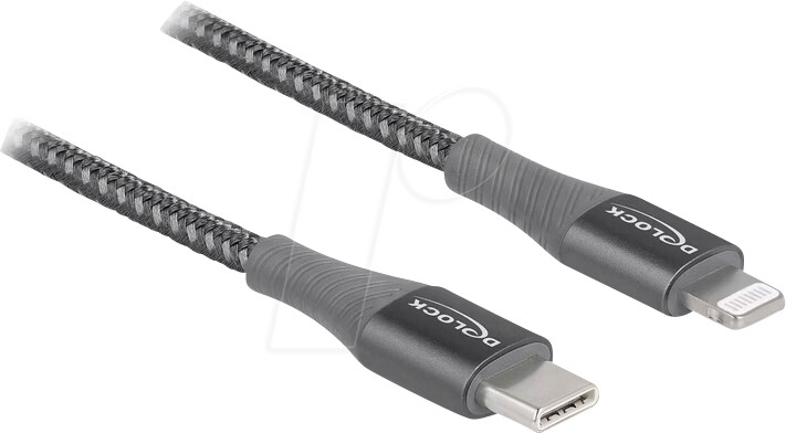 DeLock Daten- und Ladekabel USB Type-C zu Lightning, 2m, grau (86632 ...