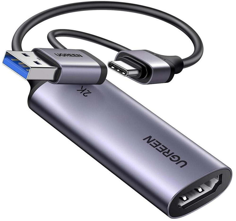 Ugreen Video Capture Card HDMI auf USB-C/A, 4K Eingang, 2K@30Hz (15389 ...