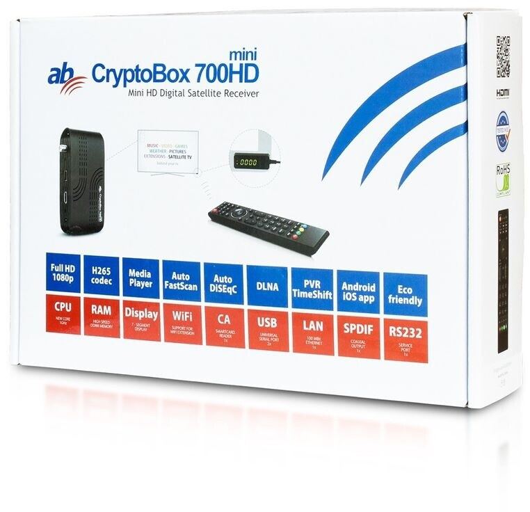 ab-com CryptoBox 700HD Mini Récepteur Satellite Full HD H.265 (CR700HD ...