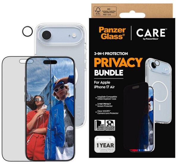 PanzerGlass CARE 3-in-1 Flagship Privacy Bundle iPhone 17 Air (CR33419)