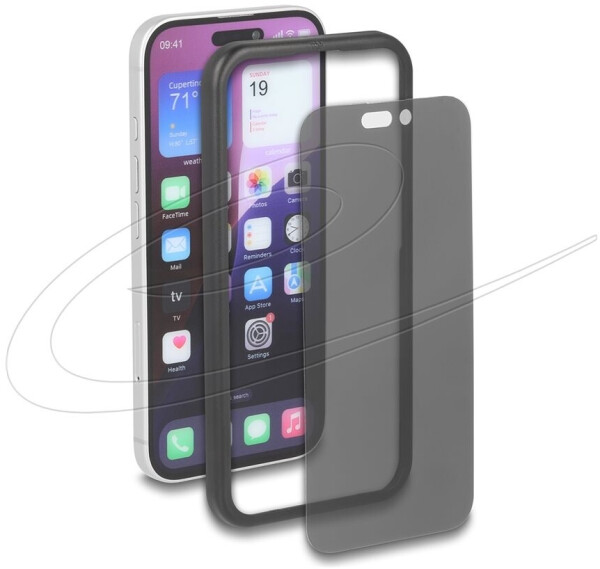 DeLock Schutzfolie für iPhone 17 mit Sichtschutz, gehärtetes Glas (81621), Bild 2