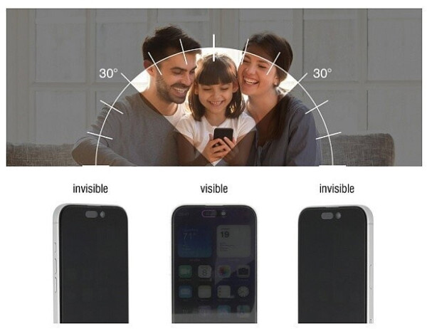 DeLock Schutzfolie für iPhone 17 mit Sichtschutz, gehärtetes Glas (81621), Bild 3