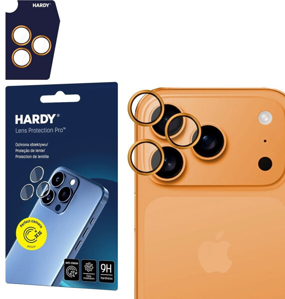 3mk Hardy Lens Protection Pro Kamera-Objektivschutz, transparent, orange (iPhone 17 Pro / Pro Max), Bild 11
