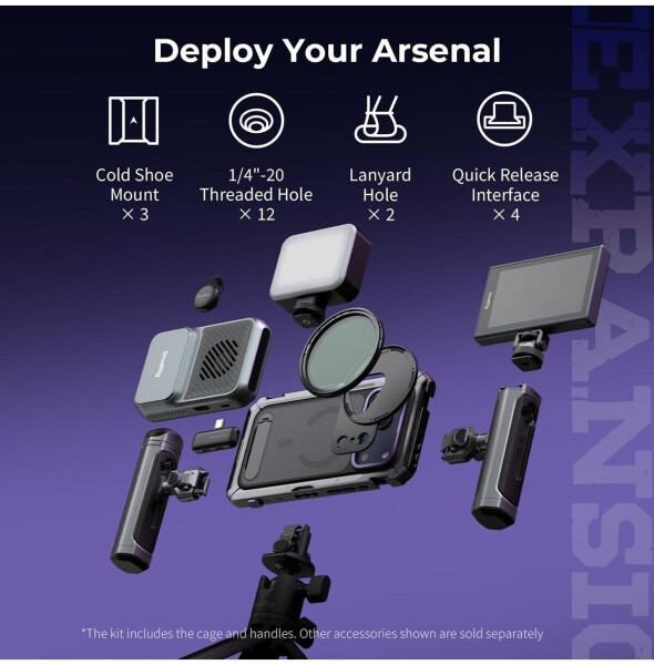 SmallRig Megatron Edition Mobile Dual Handheld Video Kit für iPhone 17 Pro Max, drehbarer Griff, kabellose Steuerung (5584), Bild 12