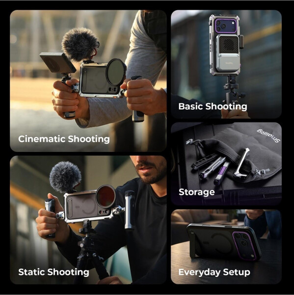 SmallRig Megatron Edition Mobile Dual Handheld Video Kit für iPhone 17 Pro Max, drehbarer Griff, kabellose Steuerung (5584), Bild 16