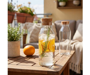 Relaxdays Glaskaraffe mit Korken, Borosilikatglas, 1,2L, 2er-Set ab 16,31 € (Oktober 2026)