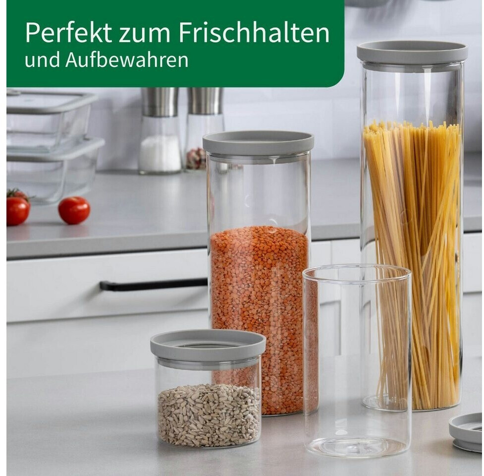 Fackelmann Vorratsbehälter mit Glasdeckel, Borosilikatglas, 500ml ab 9,59 € (Oktober 2026)