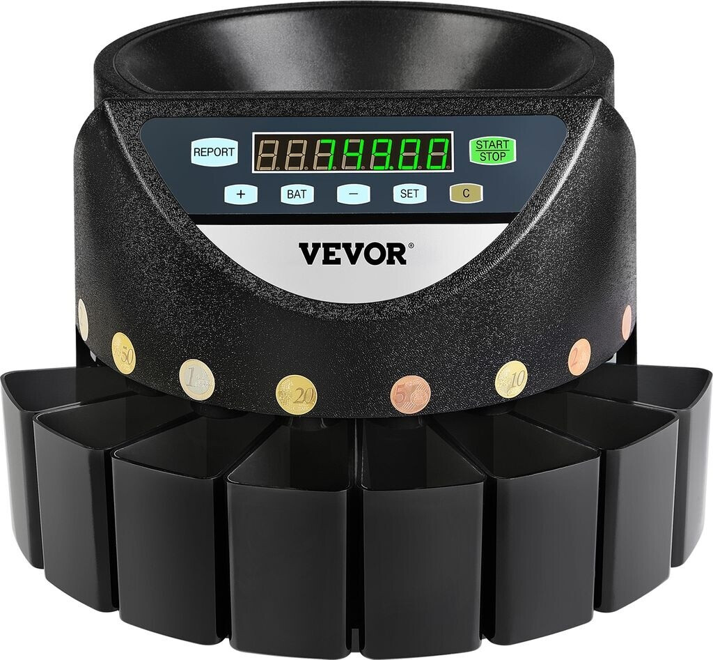 VEVOR Automatischer Münzsortierer und Geldzähler Euro ab 101,90 € (Oktober 2026)