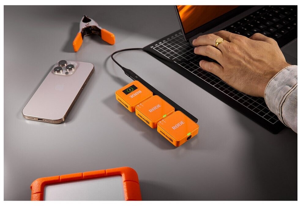 Wigogen3 Rode Rode Wireless GO Gen 3 orange mit 2x Lavalier GO und 2x WS05 (wigo3or ...