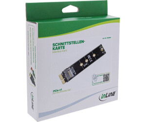 InLine PCIe Scheda NVMe M.2 Key M – PCIe X1, Supporta SSD 2230/2242/2260/2280, 1 Gbps - 2