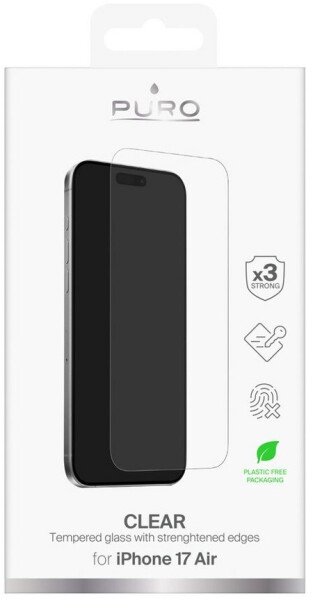 Puro Displayschutzglas iPhone 17 Air, transparent (PUSDGIPHONE1766), Bild 2