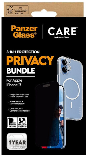 PanzerGlass CARE 3-in-1 Flagship Privacy Bundle iPhone 17 (CR55929), Bild 3
