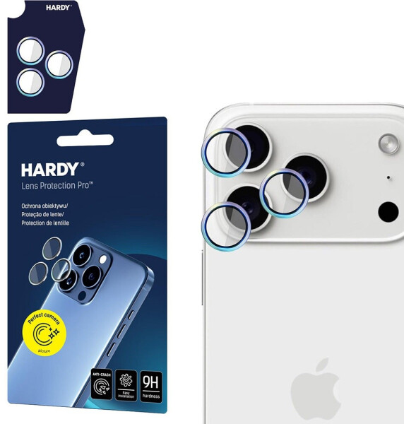 3mk HARDY Lens Protection Pro Kameraschutz iPhone 17 Pro / Pro Max, Hartglas, orange, Bild 2