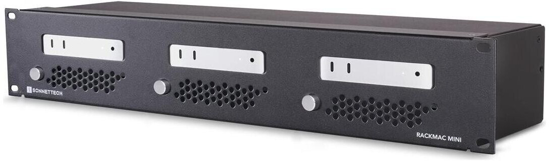 Rack For Min Max Sonnet RackMac Mini (2024+) 2U Rack-Gehäuse für 1-3 Mac Mini (RACK-MIN ...