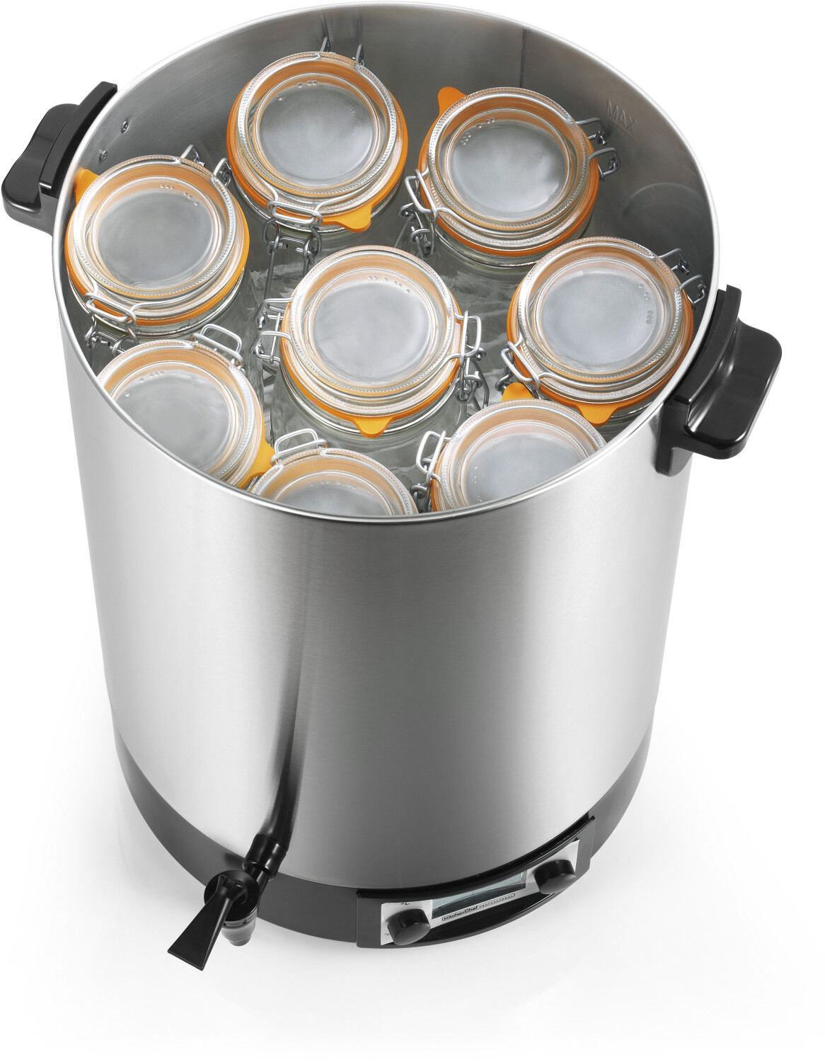 nature&saveurs Elektrischer Einkochtopf Edelstahl 45l 2500W mit Hahn und Timer (NS ST45INA) ab 186,67 € (Oktober 2026)