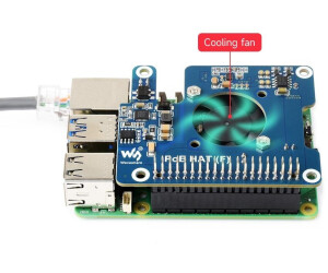 Waveshare Power over Ethernet HAT (F) voor Raspberry Pi 5 / CM 5, Hoge Vermogen, Ingebouwde Waveshare Power over Ethernet HAT (F) voor Raspberry Pi 5 / CM 5, Hoge Vermogen, Ingebouwde