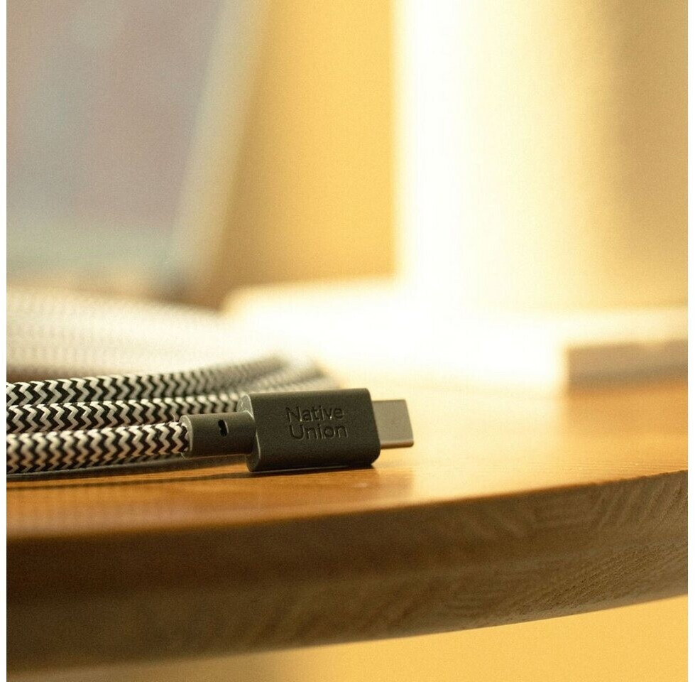 Native Union Belt Cable 2-in-1 USB-C to USB-C & USB-C Cable 140W zebra - kabel USB-C Native Union Belt Cable 2-in-1 USB-C to USB-C & USB-C Cable 140W zebra - kabel USB-C
