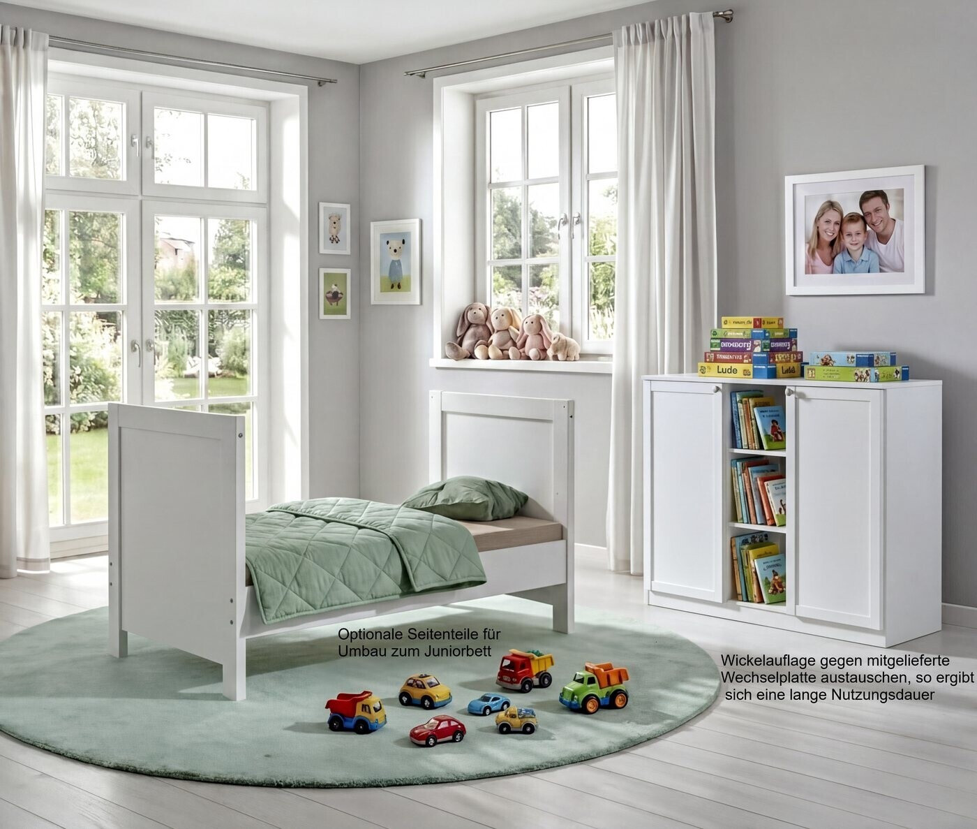 luma-home Babyzimmer-Set 2-teilig Babybett & Wickelkommode Landhausstil weiß (22800) ab 699,00 € (Oktober 2026)