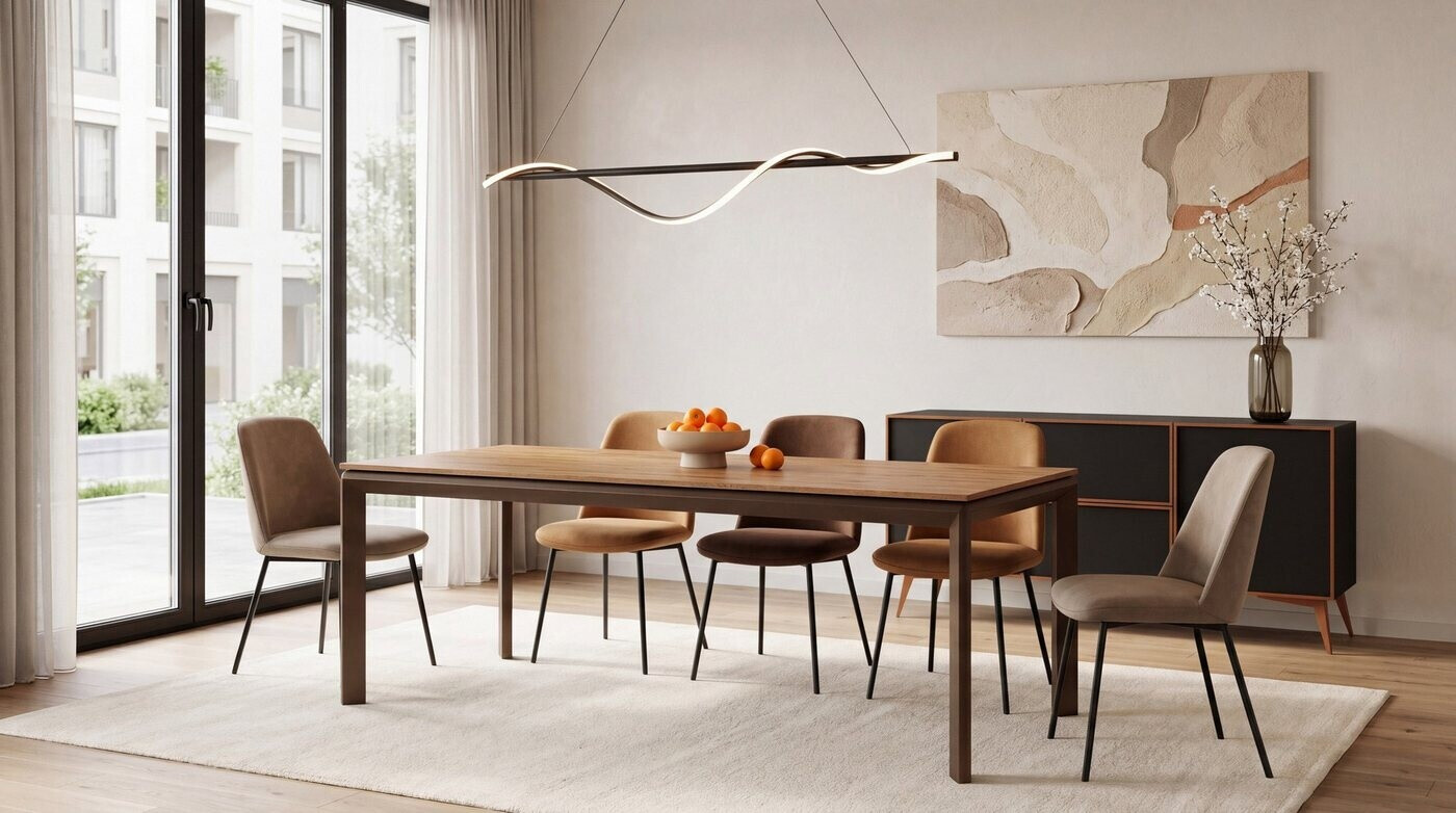 WFL GROUP Elan Esstisch ausziehbar, Eiche Braun, 160–250x90cm (800001752526) ab 794,90 € (Oktober 2026)