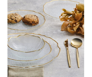Karaca Milanda Glasgeschirr-Set, 12-teilig, transparent gold (153.03.06.7762) ab 47,97 € (Oktober 2026)