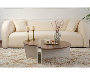 Calicosy Orion Couchtisch Nussbaum/weiß, 90x60cm ab 110,92 € (Oktober 2026)