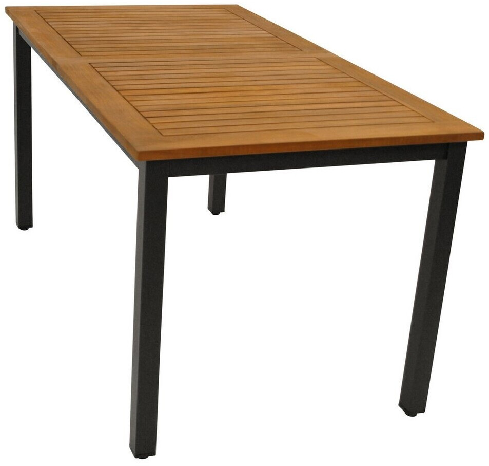 DEGAMO Ragusa Gartentisch 150x80cm, Stahl anthrazit, Akazie geölt (23471) ab 179,98 € (Oktober 2026)