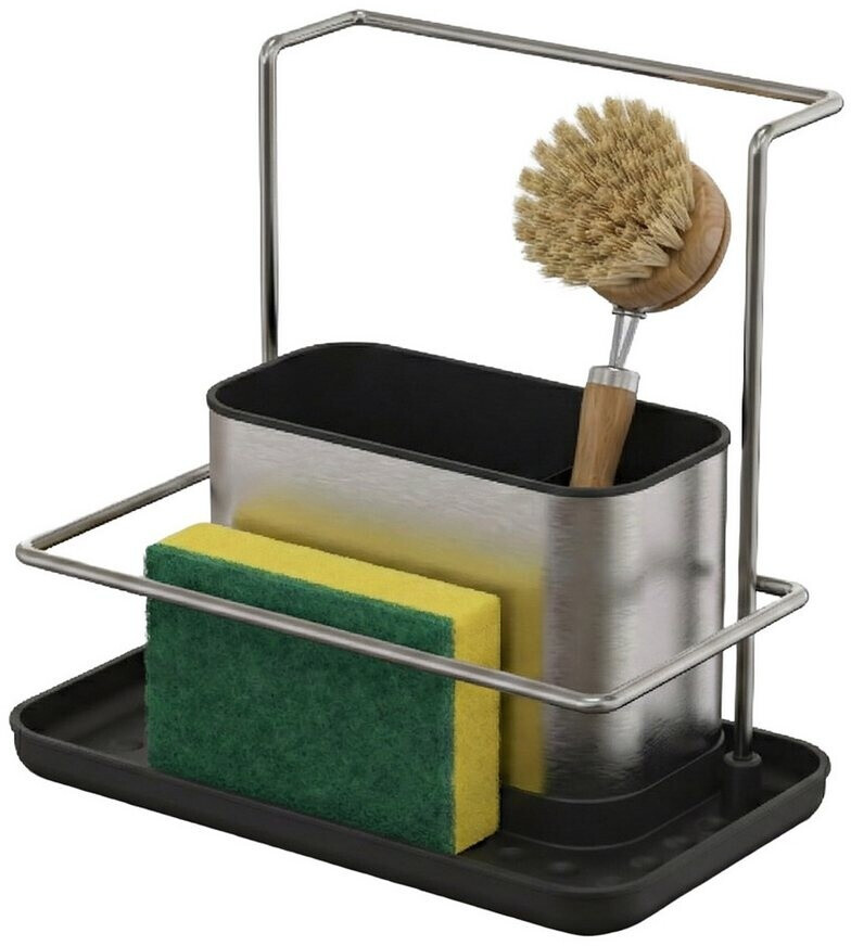 Relaxdays Spülbecken Organizer mit Abtropfschale & Schwammhalter, Edelstahl, 19x21x12cm ab 14,39 € (Oktober 2026)