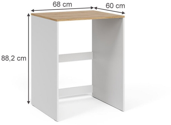 VICCO Viktor washing machine cabinet, 68 x 88.2 cm, white/artisan oak, Bild 2