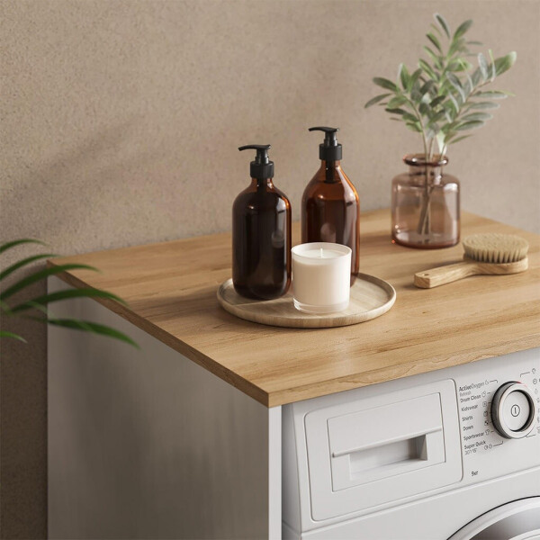 VICCO Viktor washing machine cabinet, 68 x 88.2 cm, white/artisan oak, Bild 4