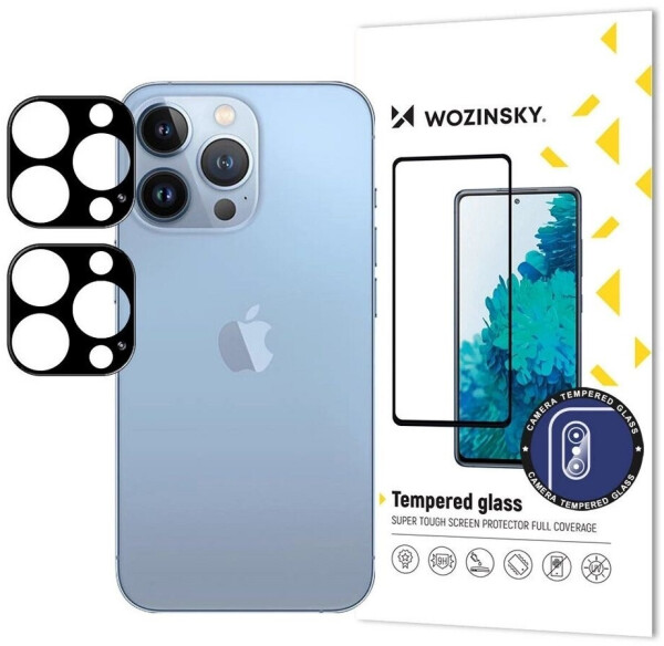 Wozinsky Full Camera Glass Kameraschutz gehärtetes Glas schwarz für iPhone 17 Pro Max, 2er-Set