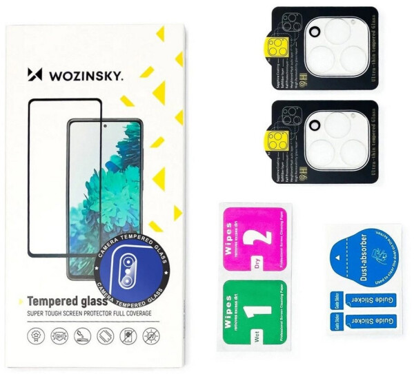 Wozinsky Full Camera Glass Kameraschutz gehärtetes Glas schwarz für iPhone 17 Pro Max, 2er-Set, Bild 3