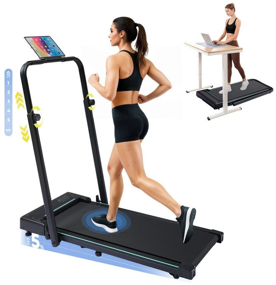 Tapis De Marche Skandika Nordik K6-H – 6 Km/h, écran LED, Télécommande, Design Bois, Pour Maison Ou Bureau !