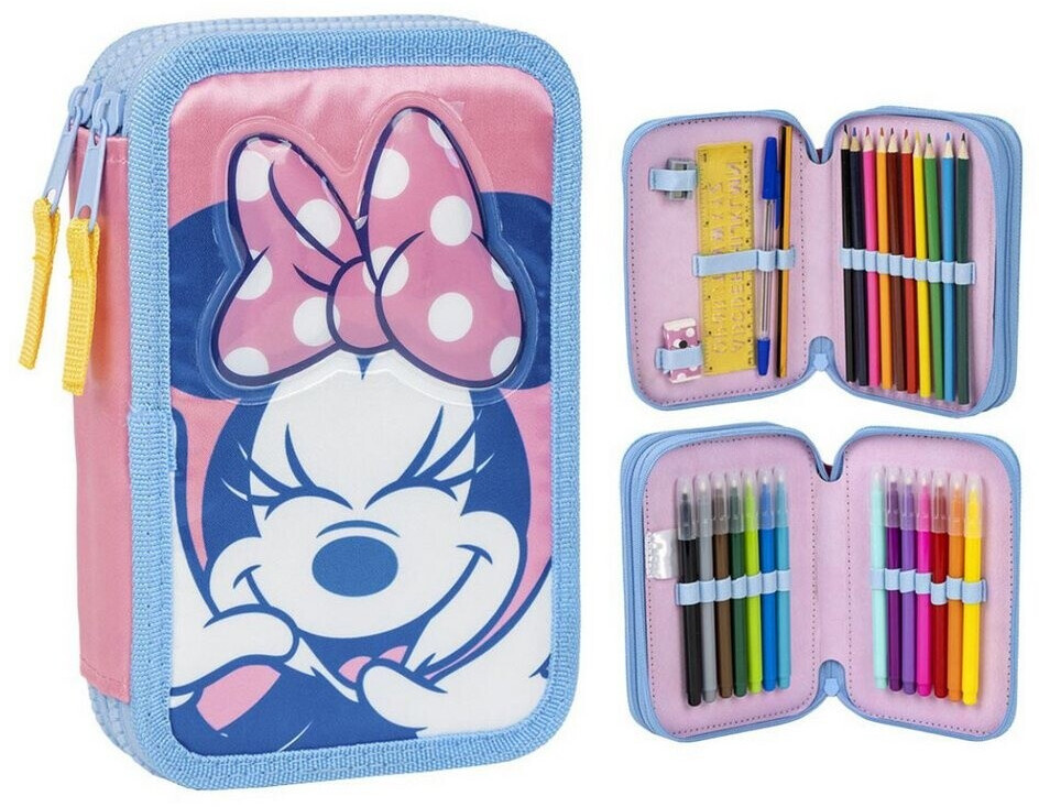 CERDÁ LIFE'S LITTLE MOMENTS Minnie Mouse Federmäppchen – Rosa, 20 X 5,5 X 5,5 Cm, Polyester, Reißverschluss, Offizielles Disney Produkt