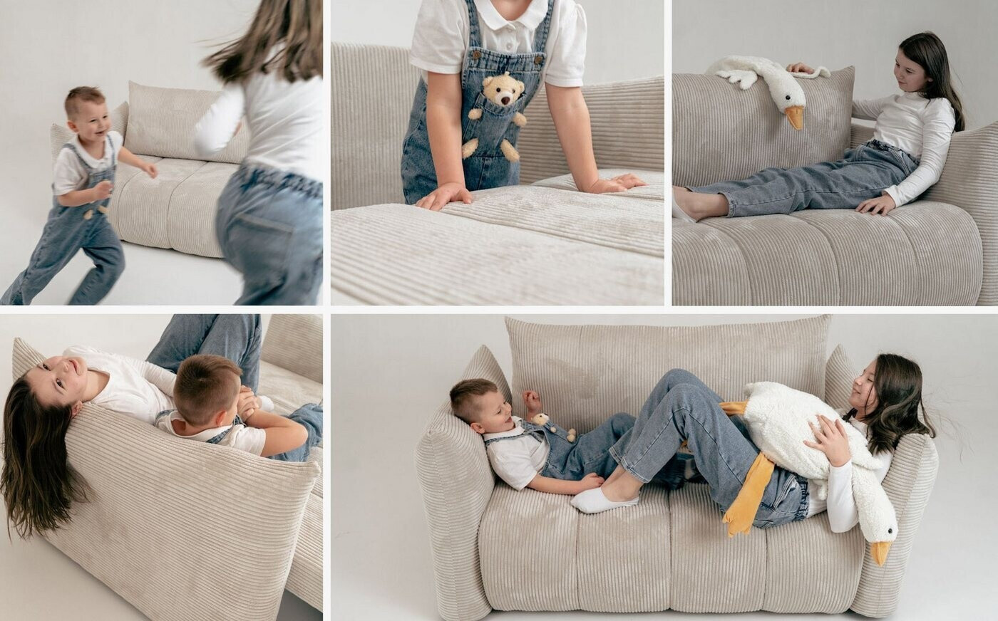 WFL GROUP Lilo Jugendsofa mit Schlaffunktion & Bettkasten, hellgrau Cord (800001751682) ab 584,90 € (Oktober 2026)
