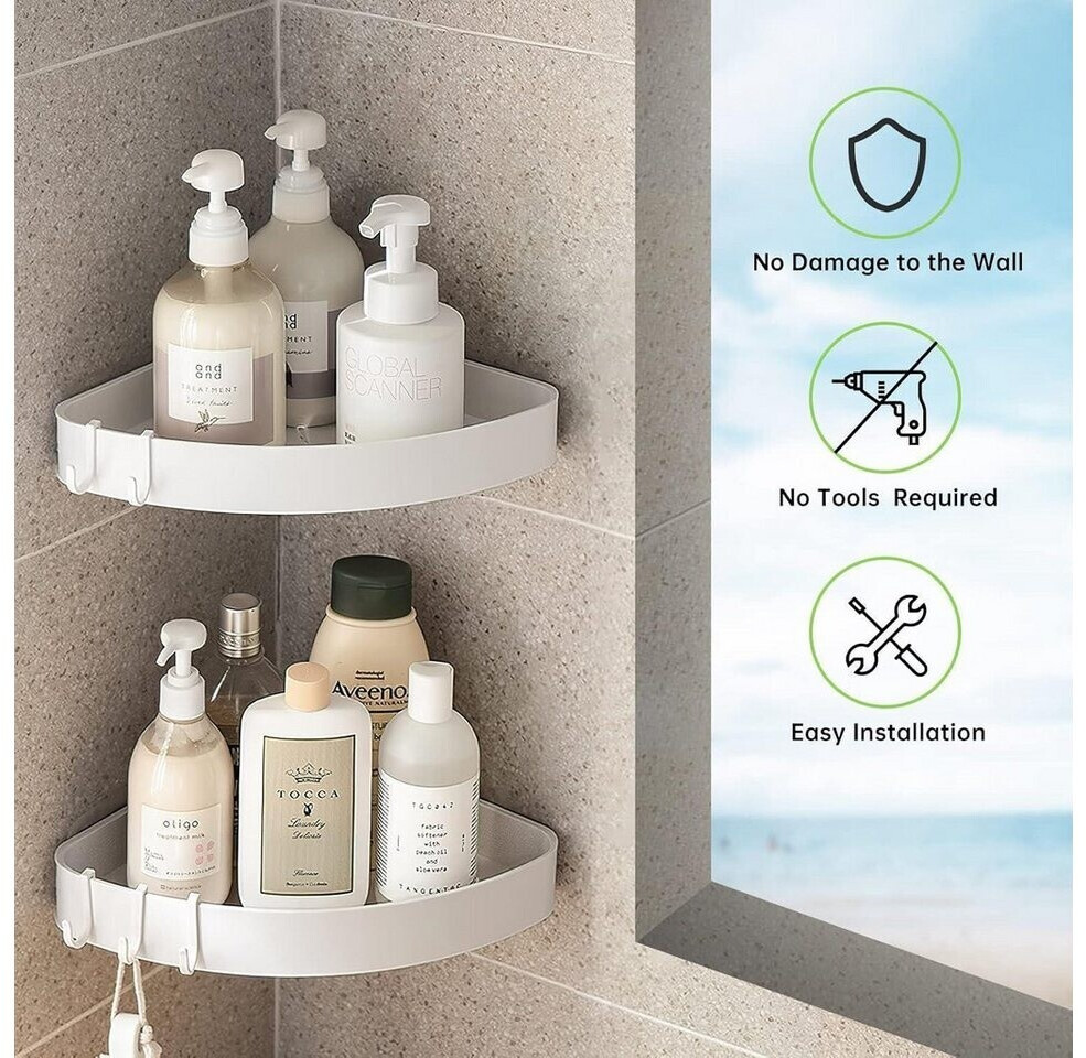 LuxusKollektion Eckregal Duschablage hängend, weiß, 2er-Set ab 48,95 € (Oktober 2026)