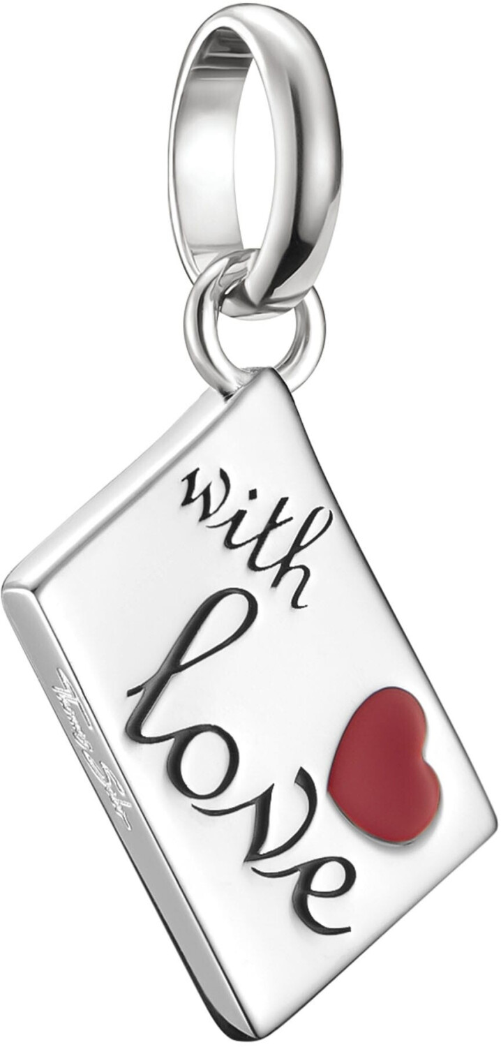 Thomas Sabo Charm-Anhänger Liebesbrief Connect, Sterlingsilber, rot ...