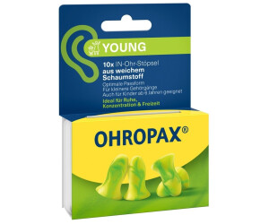Ohropax Young Schaumstoff OHR Stöpsel 10 ST | Preisvergleich bei Ohropax Young Schaumstoff OHR Stöpsel 10 ST | Preisvergleich bei